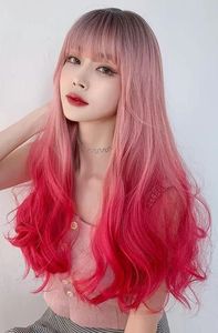 Striking Red Pink Ombre Hair Dye Style Unique & Captivating-5