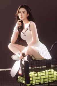 VGU No.44: Tennis Goddess: Dynamic Vietnamese Beauty, Alluring Sporty Style-4