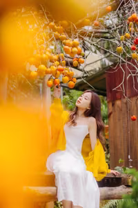 VGU No.120: Radiant Youth Amidst Golden Blooms – A Captivating Summer Portrait-11