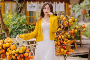 VGU No.120: Radiant Youth Amidst Golden Blooms – A Captivating Summer Portrait-8