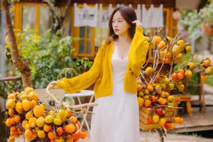 VGU No.120: Radiant Youth Amidst Golden Blooms – A Captivating Summer Portrait-20