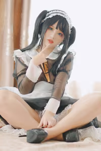 Coser Chono Black: Captivating Transparent Maid Cosplay – A Must-See!-6