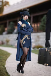 Coser Xiaomuzengaya as Blue Archive Hisaki: Captivating Cosplay & Elegant Portrayal-8