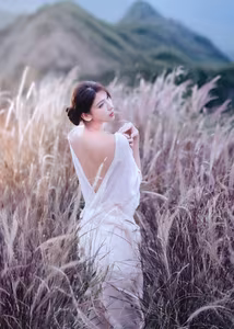 VGU No.99: Ethereal Beauty Amidst Whispering Pampas, Where Nature Embraces a Muse-6
