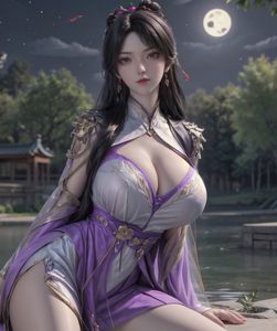 AI Generated: Enchanting Beauty Under Moonlight-12