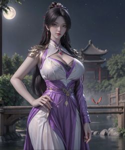 AI Generated: Enchanting Beauty Under Moonlight-13
