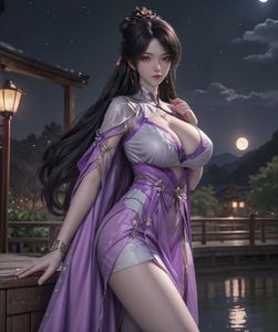 AI Generated: Enchanting Beauty Under Moonlight-4