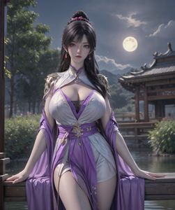 AI Generated: Enchanting Beauty Under Moonlight-21