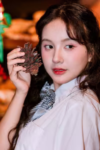 VGU No.142: Captivating Female Student in Uniform Captures Youthful Serenity-1