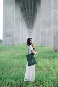 XVG No.21: Serene Moment - Asian Girl with Long Hair Immersed in Green Nature-7