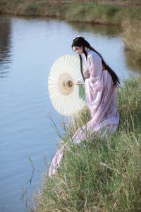 Ethereal Hanfu Beauty in Lavender Flower Field - YiTuYu Art Language Vol.8304: Serene Traditional Elegance.-16