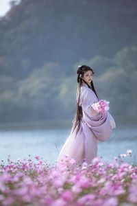 Ethereal Hanfu Beauty in Lavender Flower Field - YiTuYu Art Language Vol.8304: Serene Traditional Elegance.-24