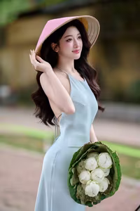 VGU No.146: Enchanting Vietnamese Beauty A Vision of Grace and Elegance with Fresh Blooms-9