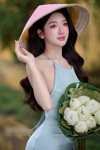 VGU No.146: Enchanting Vietnamese Beauty A Vision of Grace and Elegance with Fresh Blooms-6