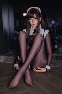 Coser Xuan Xiao Xue Jie: Alluring Bodysuit Maid Cosplay-19
