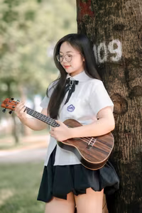 XVG No.30: Joyful Young Woman with Instrument: Endless Nature's Melody-13