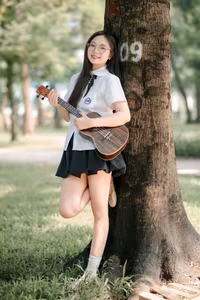 XVG No.30: Joyful Young Woman with Instrument: Endless Nature's Melody-8