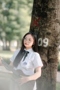 XVG No.30: Joyful Young Woman with Instrument: Endless Nature's Melody-10