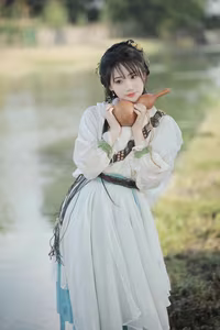 YiTuYu Vol.8273: Chun Yu – Ethereal Wuxia Beauty and Serene Warrior at Sunset-12