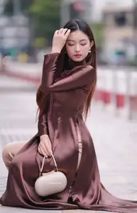 Elegant Modern Ao Dai Beauty Captivates on City Streets | Graceful & Alluring 1000025274-15