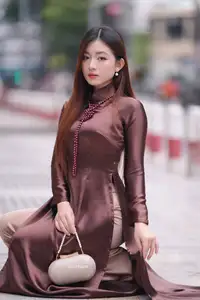 Elegant Modern Ao Dai Beauty Captivates on City Streets | Graceful & Alluring 1000025274-9