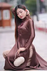 Elegant Modern Ao Dai Beauty Captivates on City Streets | Graceful & Alluring 1000025274-11