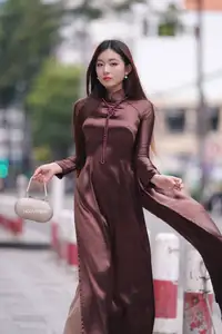 Elegant Modern Ao Dai Beauty Captivates on City Streets | Graceful & Alluring 1000025274-19