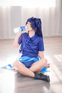 Discover the Alluring Charm of Coser Xi Huan Ai Li Ma in Yuuka's Gymnastics Outfit (56P)-23