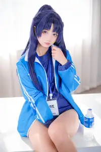 Discover the Alluring Charm of Coser Xi Huan Ai Li Ma in Yuuka's Gymnastics Outfit (56P)-28