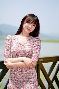 Yeon Da Bin: Adorable Korean Girl in Floral Dress Outdoors-23