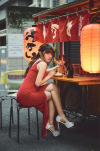 JP Yui Kojina Captivating in Red Dress SPA Digital Photo Book Japanese Girls Elegance-1