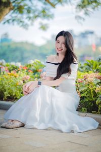 Radiant Beauty of a Vietnamese Girl with a Bright Smile in Nature-3