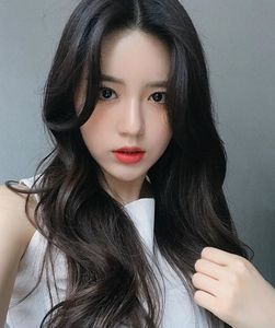 Elegant Pretty Girl with Beautiful Natural Curtain Bangs Hairstyle - Korean Style Hair Trend-3