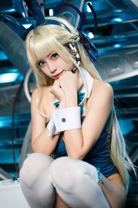 Coser San Wu Ren Xing: Alluring Blue Archive Asuma Toki Bunny Girl Cosplay-1