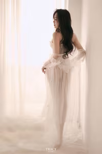 VGU No.130: Discover the Pure Allure of a Young Woman in White Lace Lingerie-0