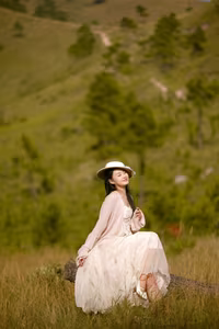 VGU No.90: Captivating Youthful Smile Of A Girl In A Serene Grassland Setting-4