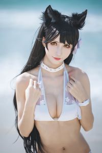 Captivating Azur Lane Atago Cosplay by Masaki Ya Qi on the Beach-17
