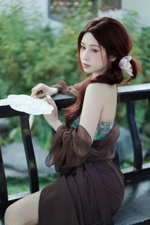 East Asian Girl Portrait: Elegant Traditional Aesthetic Beauty-0