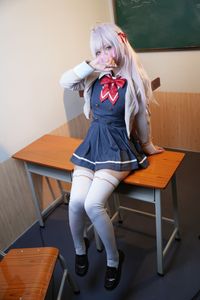 Charming Airi Classmate in Student Uniform Tukuku. Discover the Allure of Schoolgirl Cosplay.-3