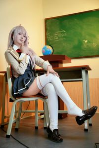 Charming Airi Classmate in Student Uniform Tukuku. Discover the Allure of Schoolgirl Cosplay.-19