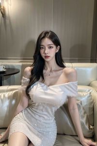 AI Generated Realistic Style Chaebol Heiress Part04: Stunning Figure in Elegant White Dress-14