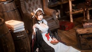Coser Qiqi Nanako: Adorable Cow Maid Cosplay Captivates Fans-19