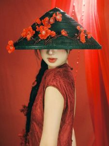 East Asian Grace: Elegant Model in Red Dress, Artistic Pose-8