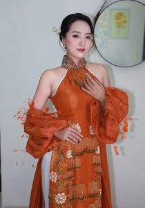 Captivating Modern Ao Dai - Unique Design Showcasing Elegant Vietnamese Beauty-0