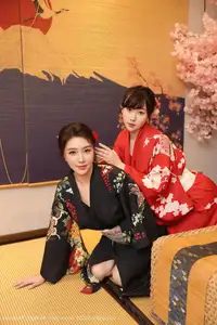 Su Yi Nuo No.10627: Captivating Traditional Grace in a Seductive Black Kimono-28