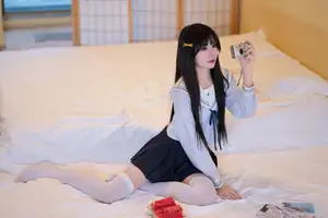 Charming Schoolgirl in Uniform: A Glimpse into Summer Reverie-35