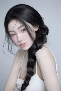 VGU No.89: Captivating Natural Beauty A Pensive Girl with Elegant Braids-6