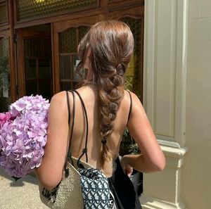 Gentle Beautiful Girl: Alluring Black Braided Ponytail Hairstyle - Elegant Look-22