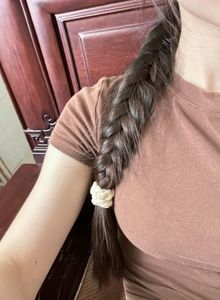 Gentle Beautiful Girl: Alluring Black Braided Ponytail Hairstyle - Elegant Look-4