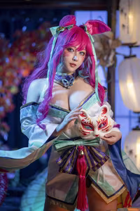Coser Kaneko's Stunning Spirit Blossom Ahri Cosplay - A Mystical Journey in League of Legends-11